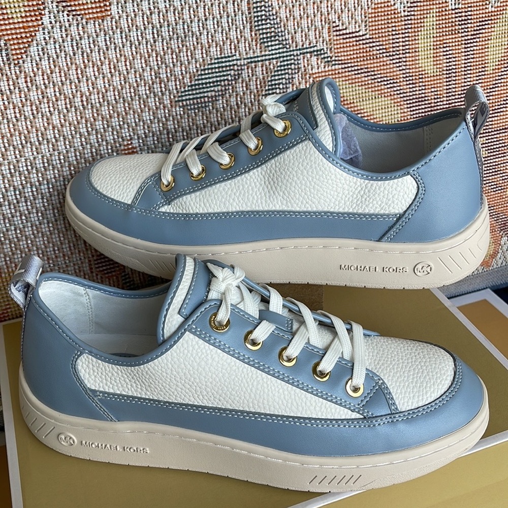 MICHAEL KORS SHEA LACE UP
FAUX LEATHER
49F3SHFS1L
PALE BLUE 
NEW - Picture 9 of 16